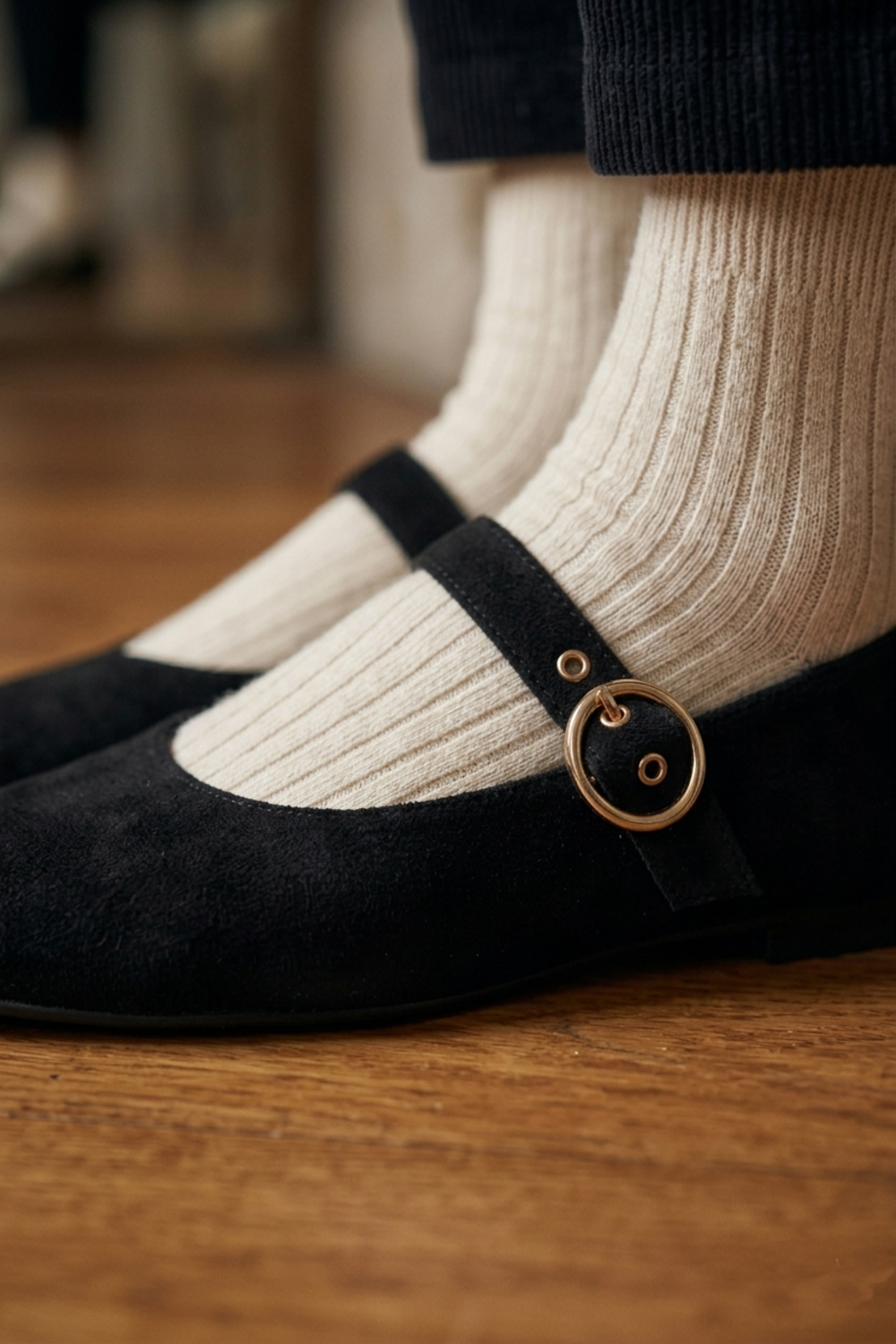 Ballerines Mary Jane classiques noires pour femmes – Chaussures confortables à bride à boucle