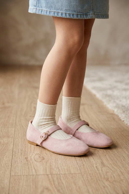Ballerines Mary Jane roses classiques pour femmes – Chaussures confortables à boucle